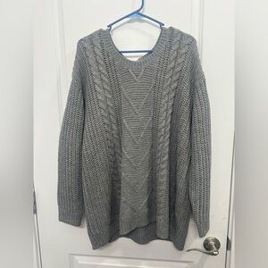 NWT Torrid Gray Knit Sweater with Bow Detail Size 2X
